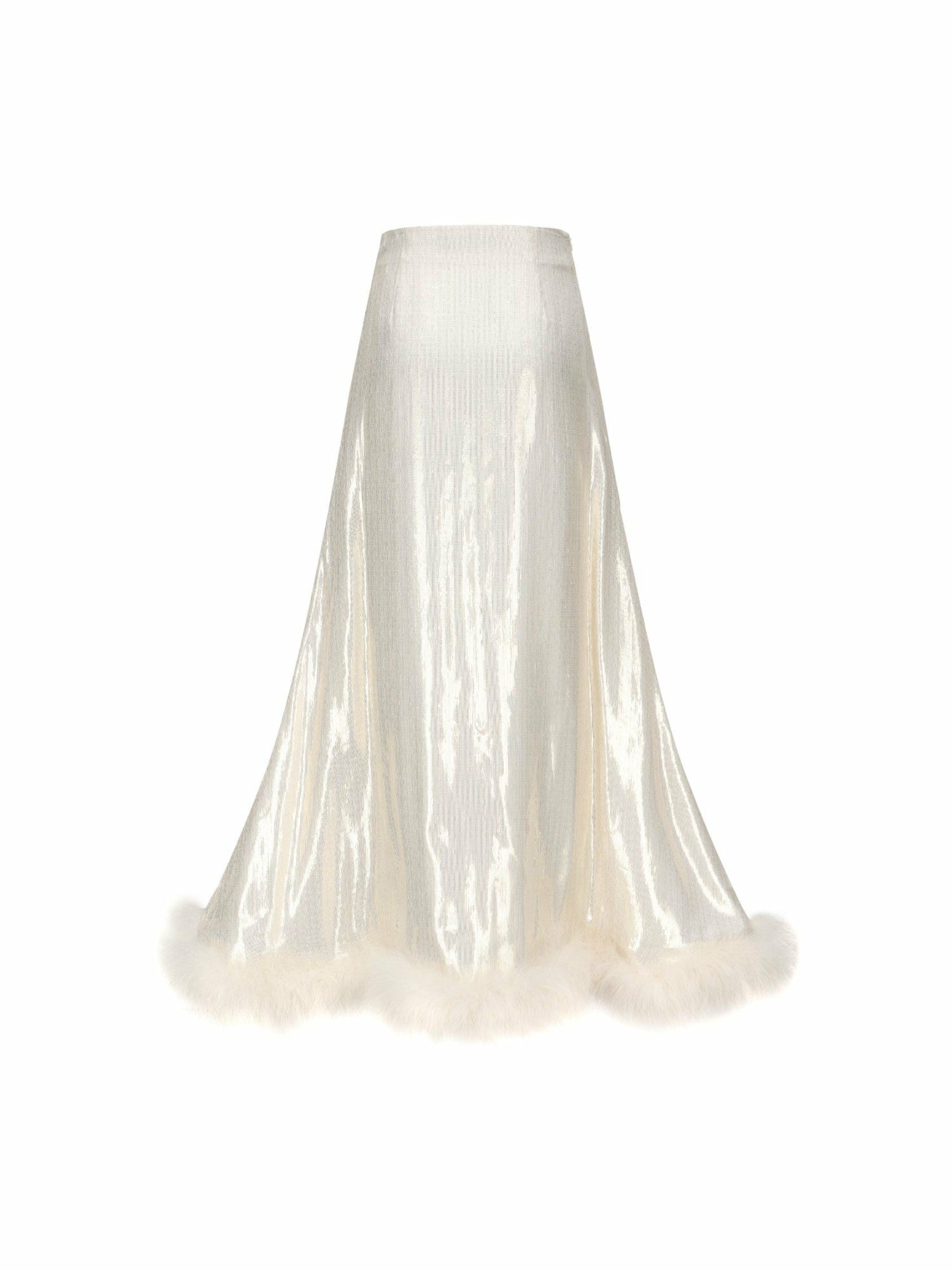 Nana Jacqueline Christina Velvet Skirt: White Skirt for Engagement Party White