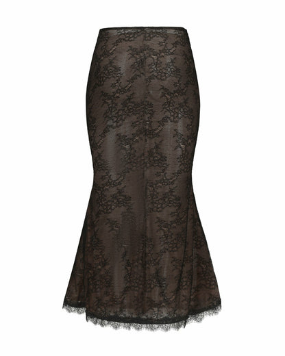 Nana Jacqueline Evelina Skirt: Black Midi Skirt for Cocktail Party Black
