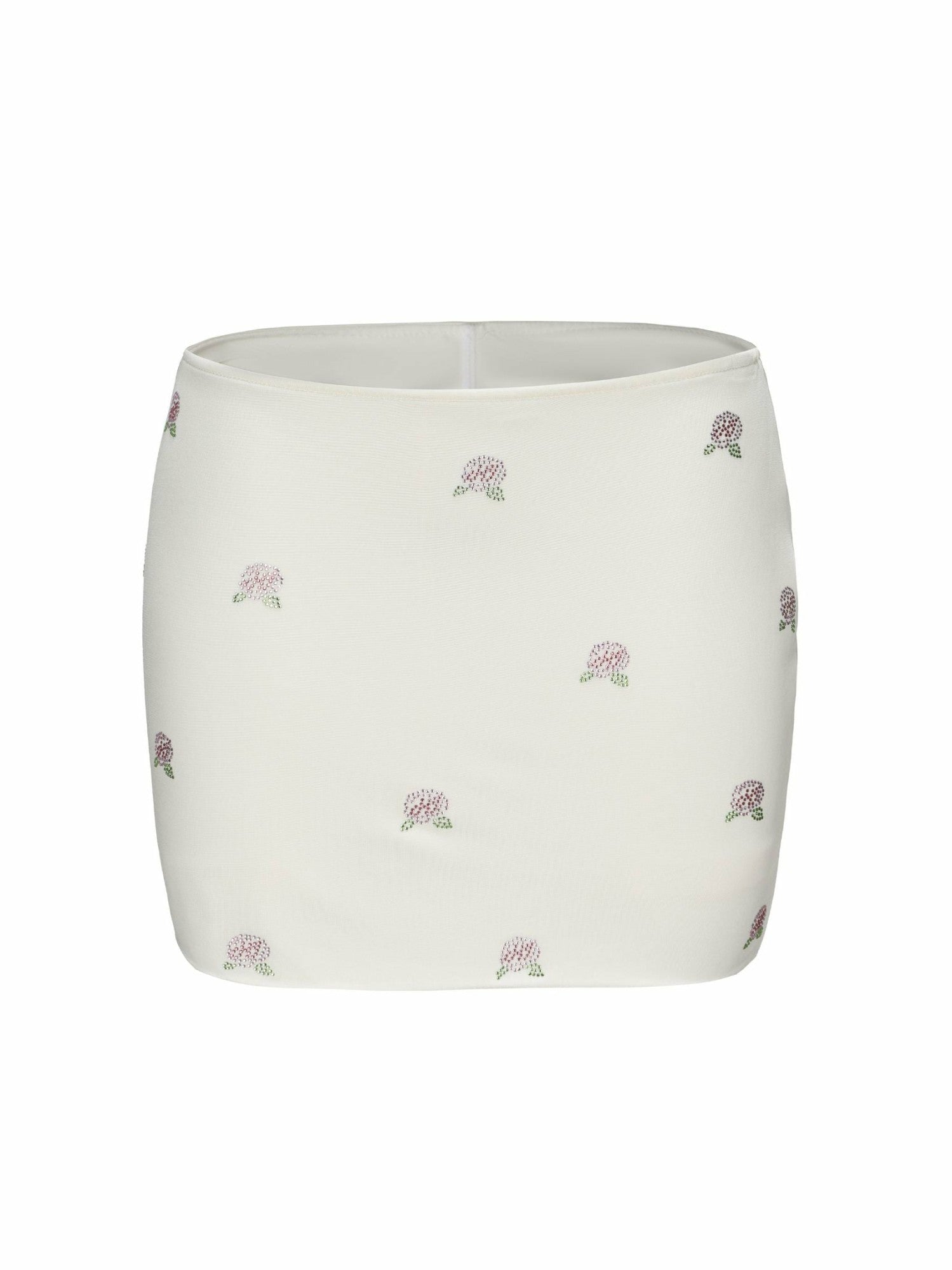 Nana Jacqueline Rosana Embroidered Skirt: White Mini Skirt for Bachelorette White