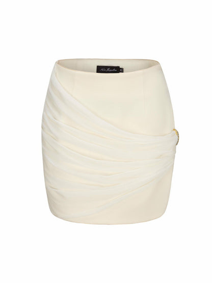 Nana Jacqueline Seraphina Skirt: Off-White Mini Skirt for Bachelorette Off-white
