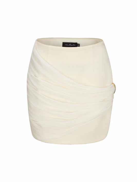 Nana Jacqueline Seraphina Skirt: Off-White Mini Skirt for Bachelorette Off-white