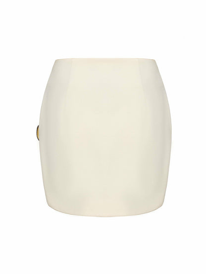 Nana Jacqueline Seraphina Skirt: Off-White Mini Skirt for Bachelorette Off-white