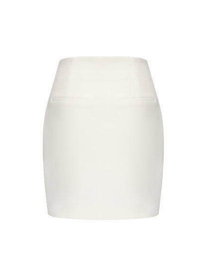 Nana Jacqueline Rachel Skirt: White Skirt for Graduation White