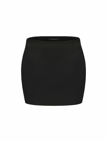 Nana Jacqueline Tiffani Skirt: Black Mini Skirt for Date Night Black