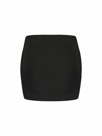 Nana Jacqueline Tiffani Skirt: Black Mini Skirt for Date Night Black