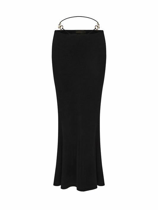 Nana Jacqueline Jasmine Skirt: Black Maxi Skirt for Date Night Black