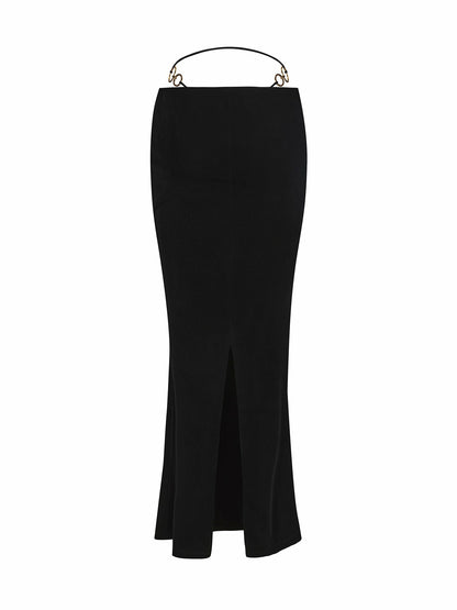 Nana Jacqueline Jasmine Skirt: Black Maxi Skirt for Date Night Black