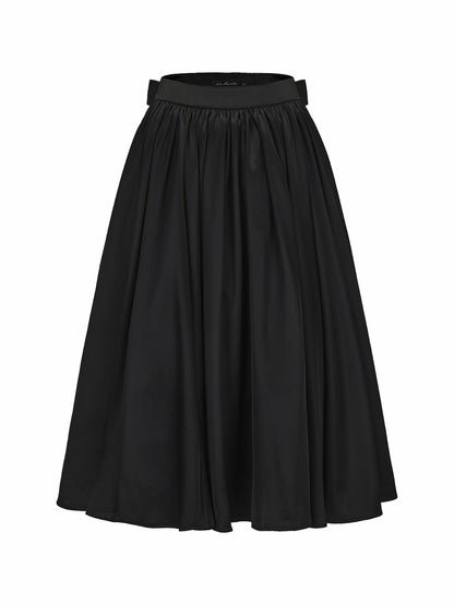 Nana Jacqueline Piper Skirt: Black Midi Skirt for Cocktail Party Black