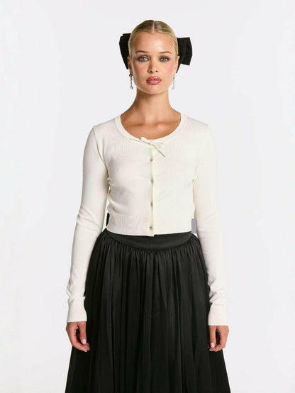 Nana Jacqueline Piper Skirt: Black Midi Skirt for Cocktail Party Black