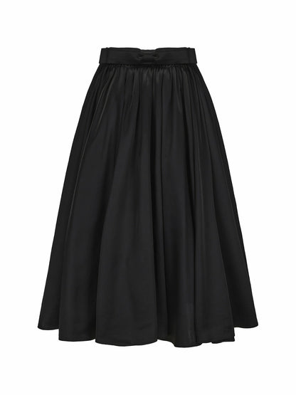 Nana Jacqueline Piper Skirt: Black Midi Skirt for Cocktail Party Black