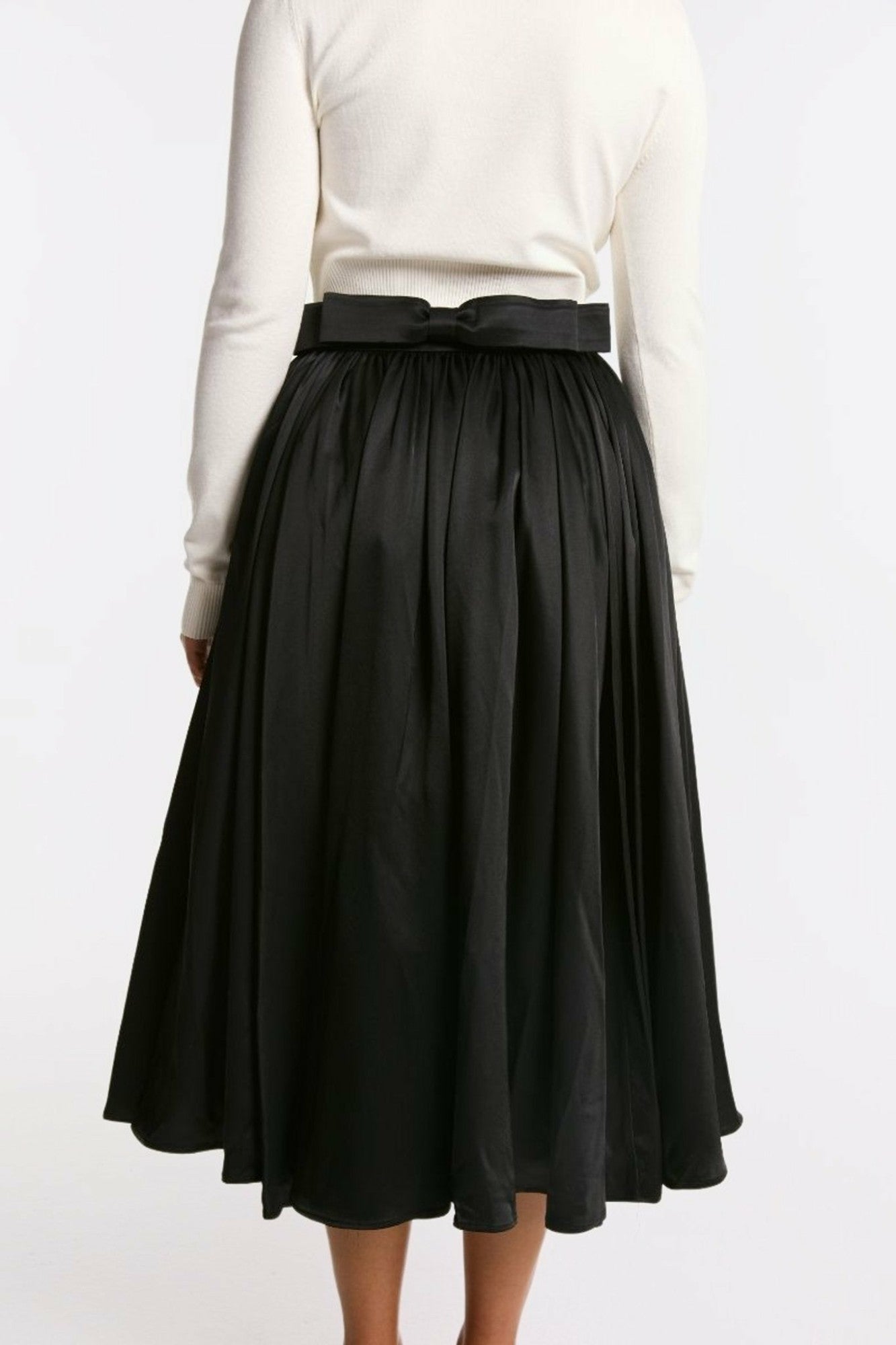 Nana Jacqueline Piper Skirt: Black Midi Skirt for Cocktail Party Black