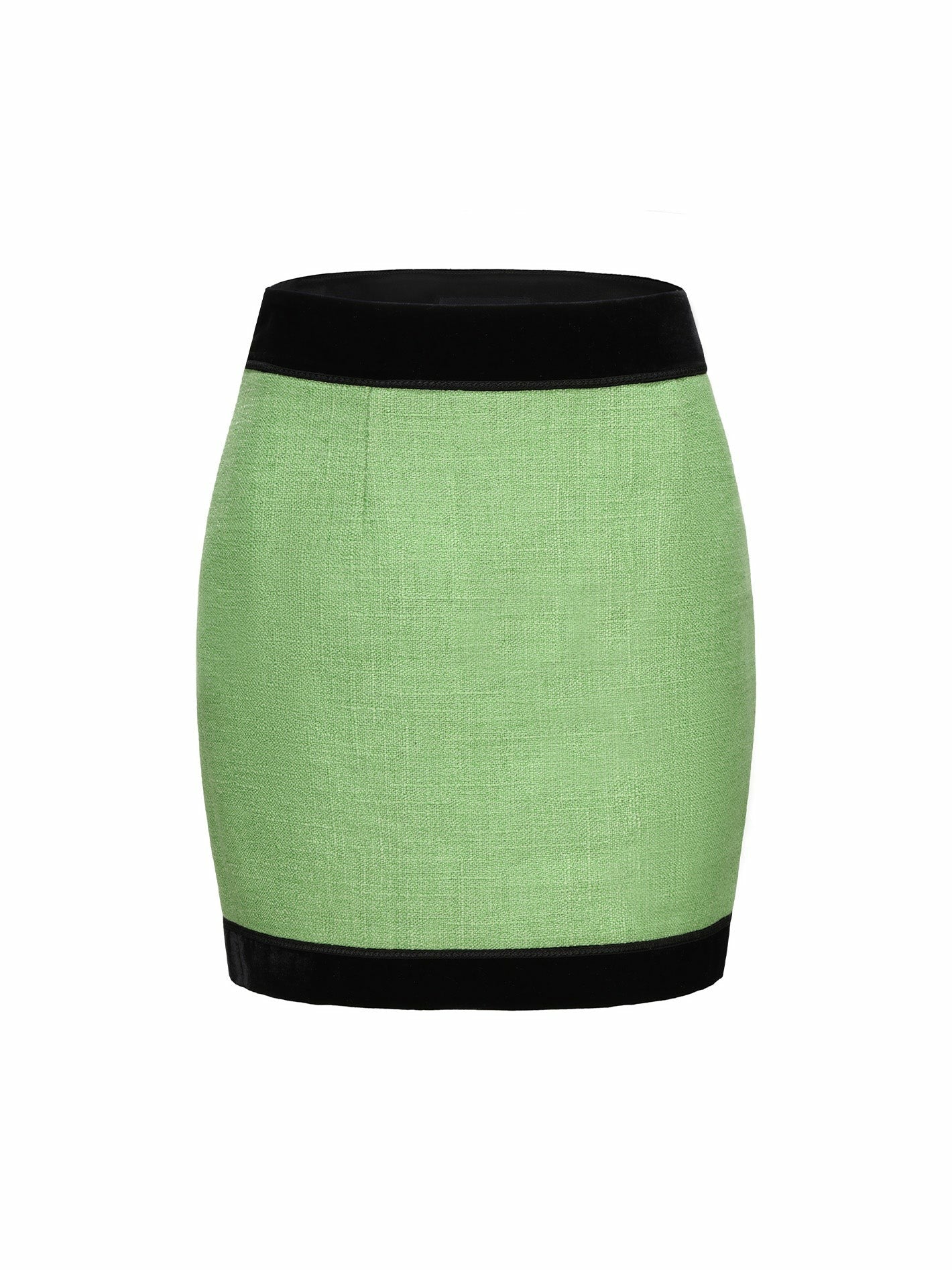 Nana Jacqueline Michelle Tweed Skirt: Green Skirt for Brunch Green