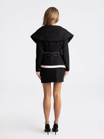 Nana Jacqueline Nadia Skirt: Black Mini Skirt for Date Night Black