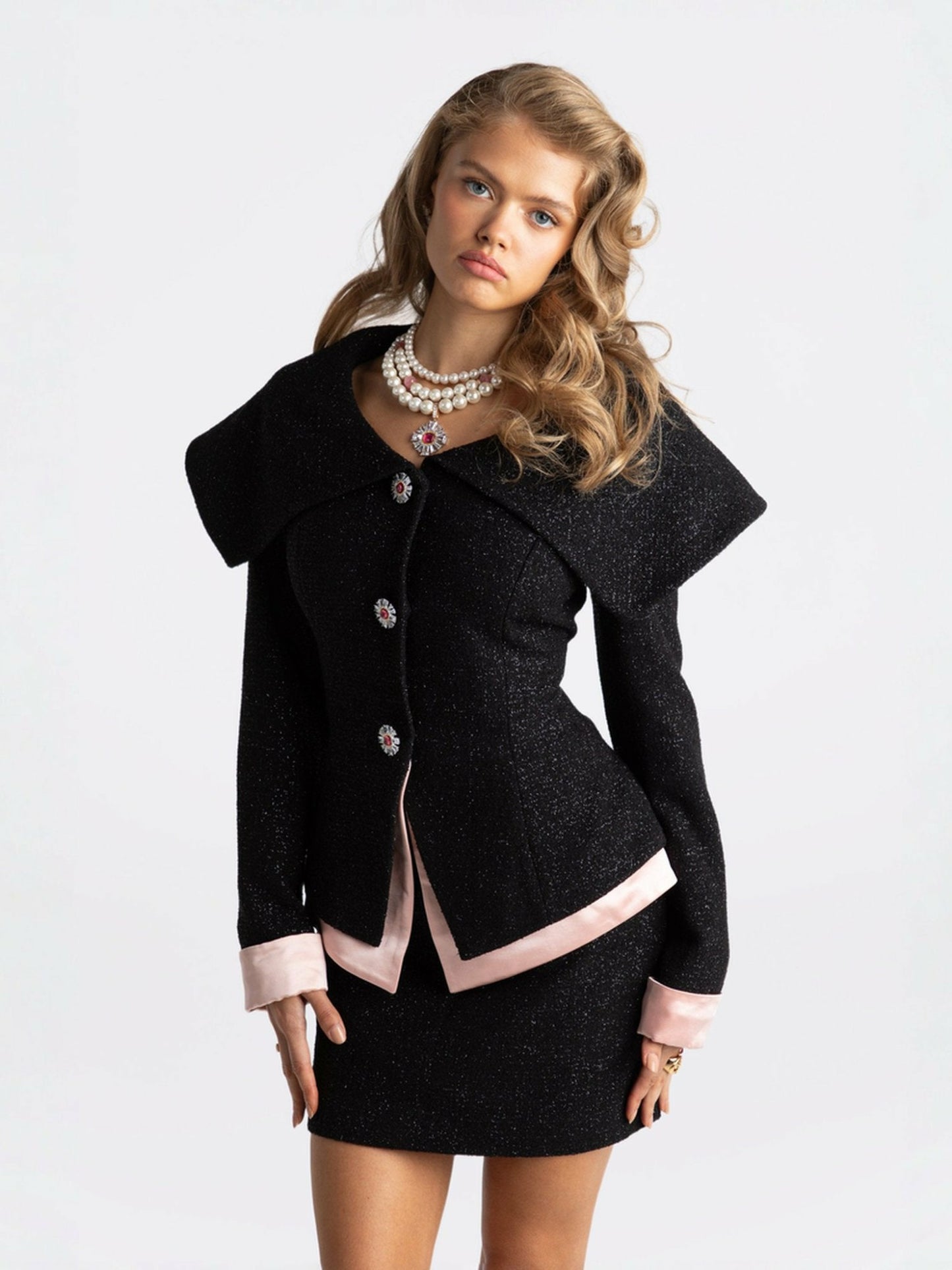 Nana Jacqueline Nadia Skirt: Black Mini Skirt for Date Night Black