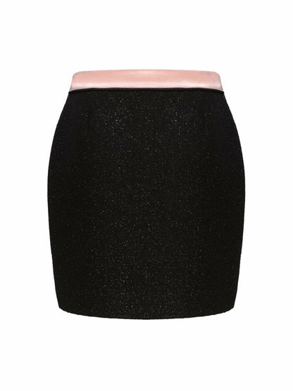 Nana Jacqueline Nadia Skirt: Black Mini Skirt for Date Night Black