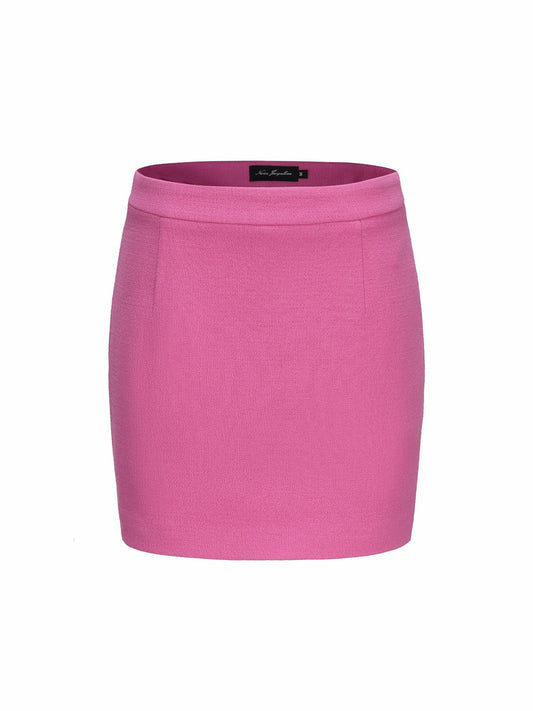 Nana Jacqueline Lisette Pink Wool Mini Skirt Pink