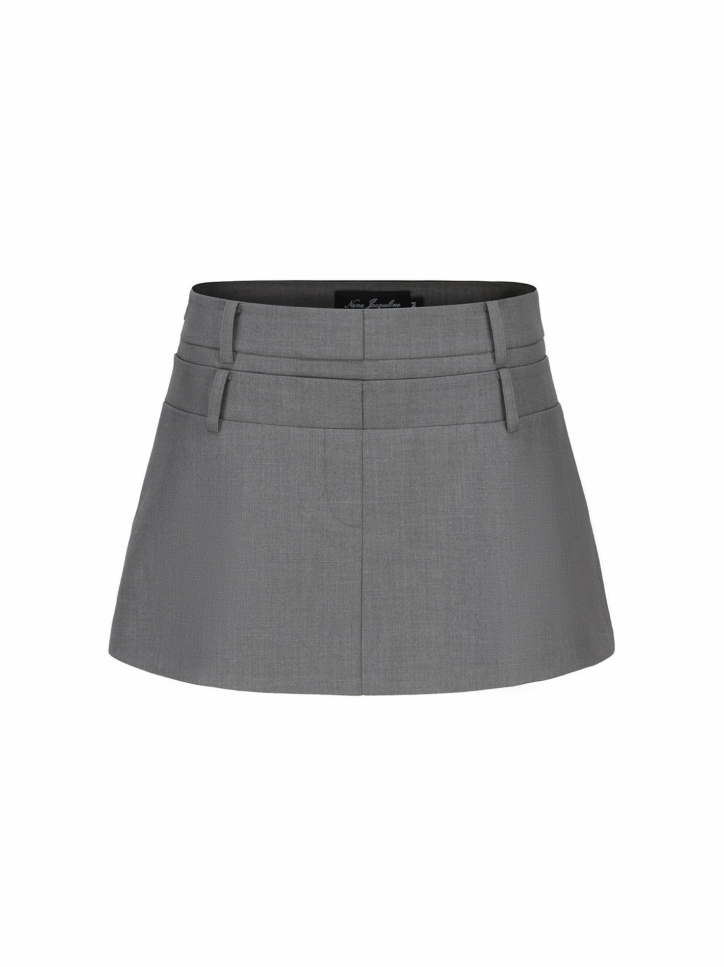 Nana Jacqueline Anna Skirt: Grey Mini Skirt for Brunch Grey