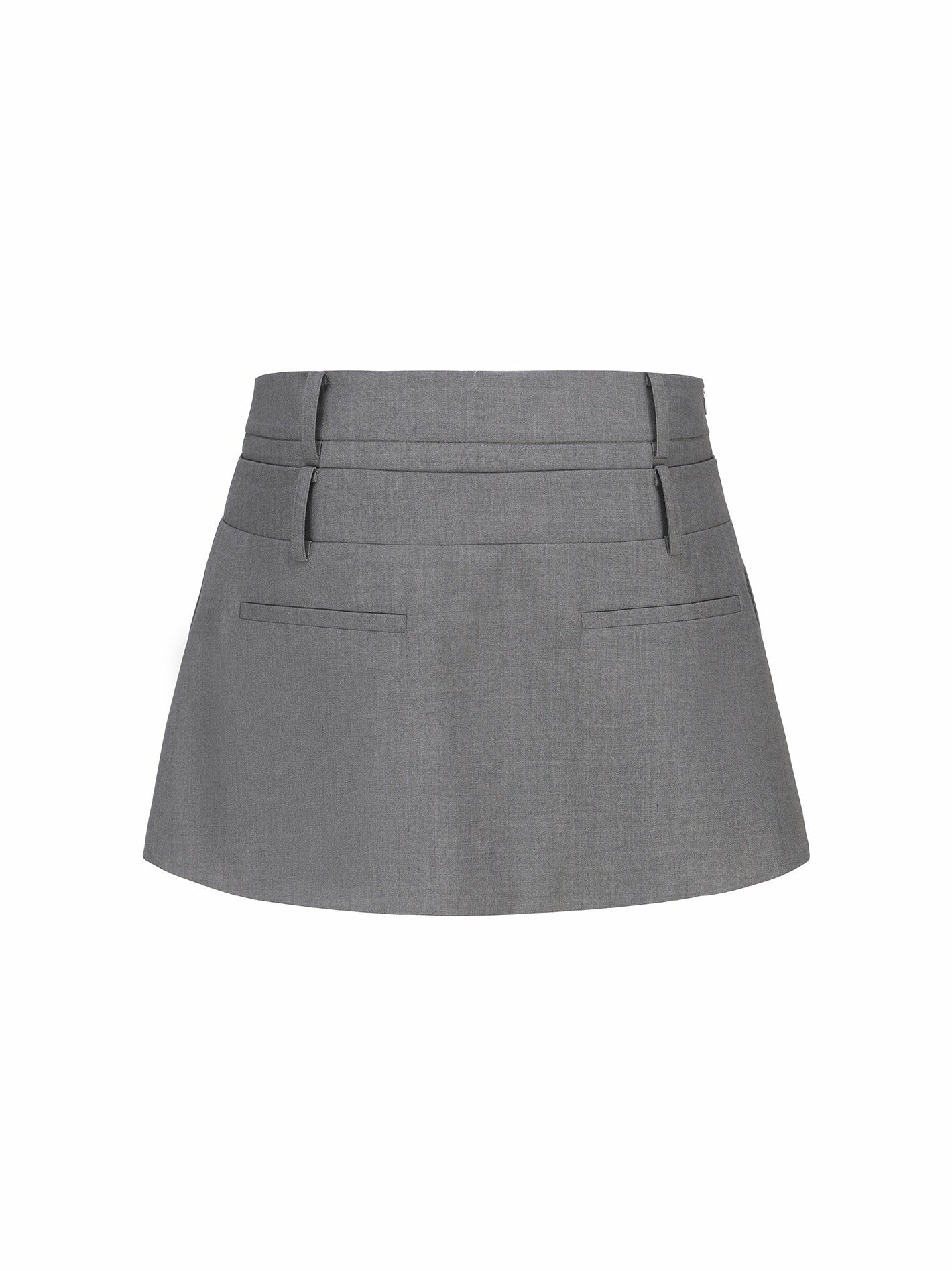 Nana Jacqueline Anna Skirt: Grey Mini Skirt for Brunch Grey