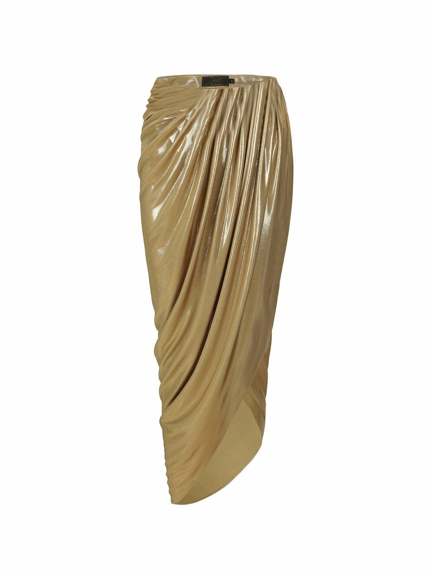 Nana Jacqueline Amina Skirt: Gold Midi Skirt for Cocktail Party Gold