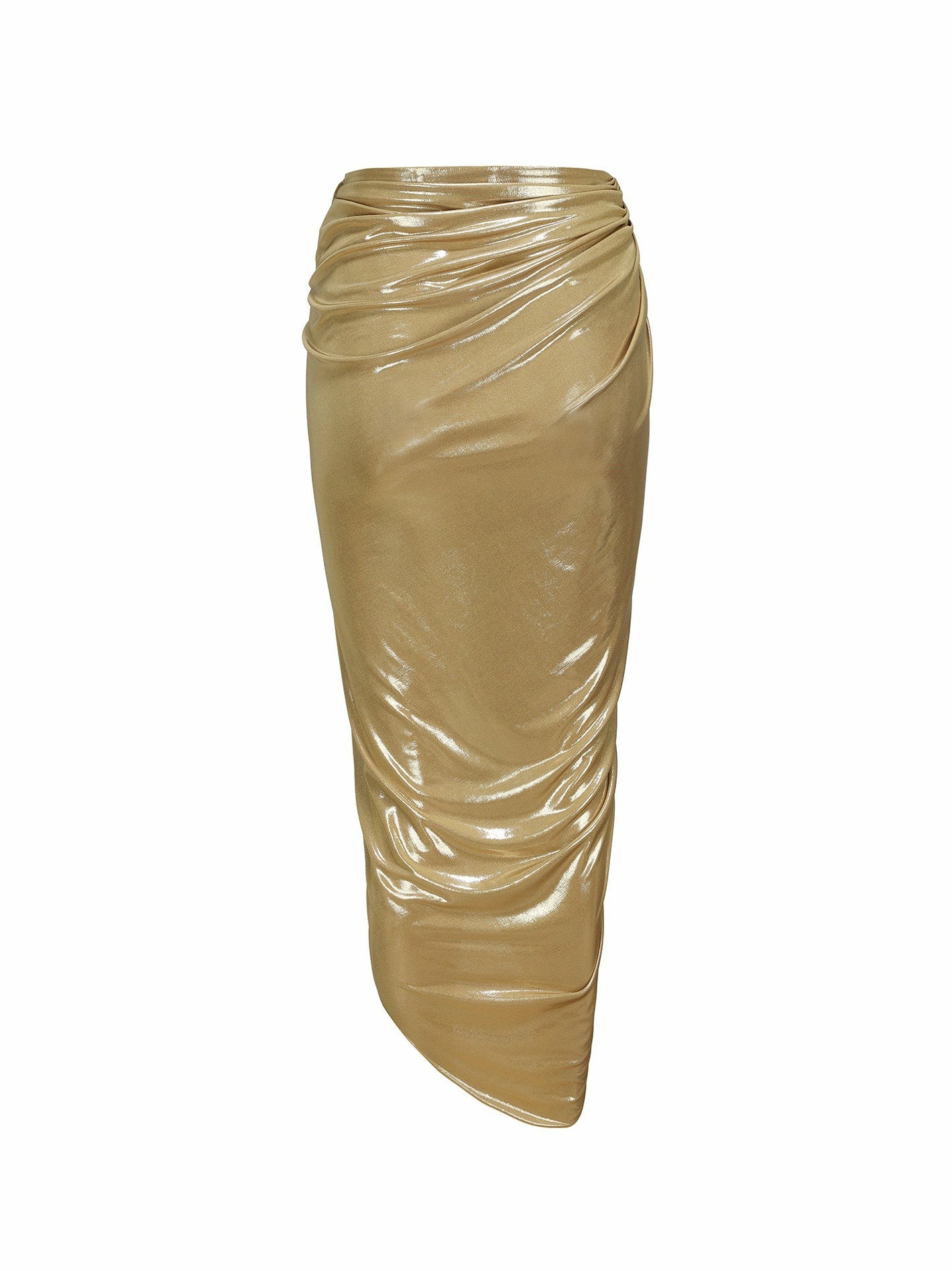 Nana Jacqueline Amina Skirt: Gold Midi Skirt for Cocktail Party Gold