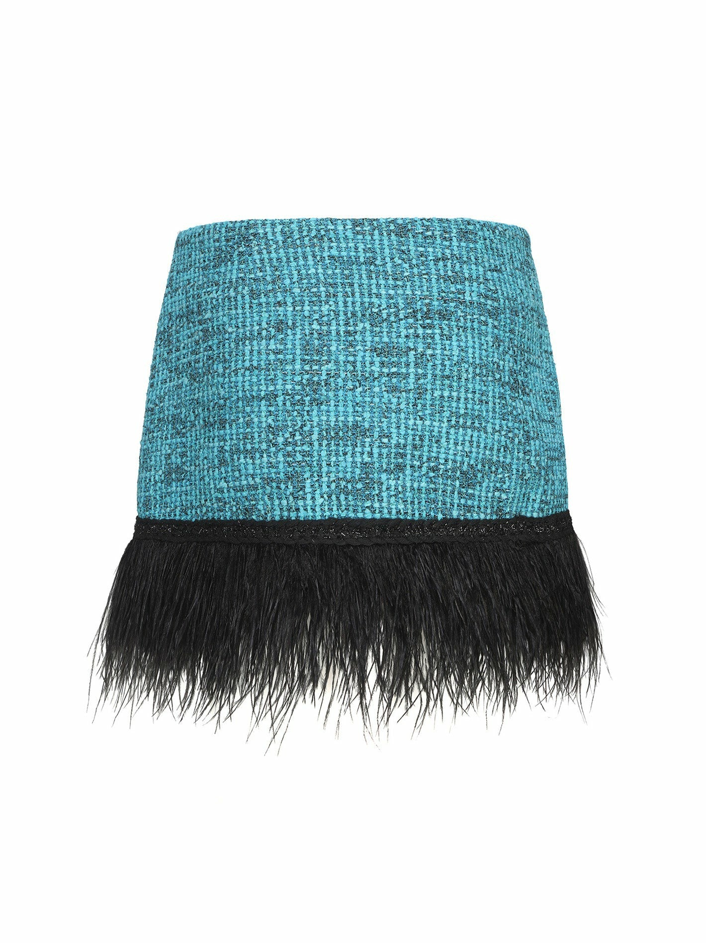 Nana Jacqueline Daphne Feather Tweed Skirt: Blue Skirt for Birthday Celebration Blue