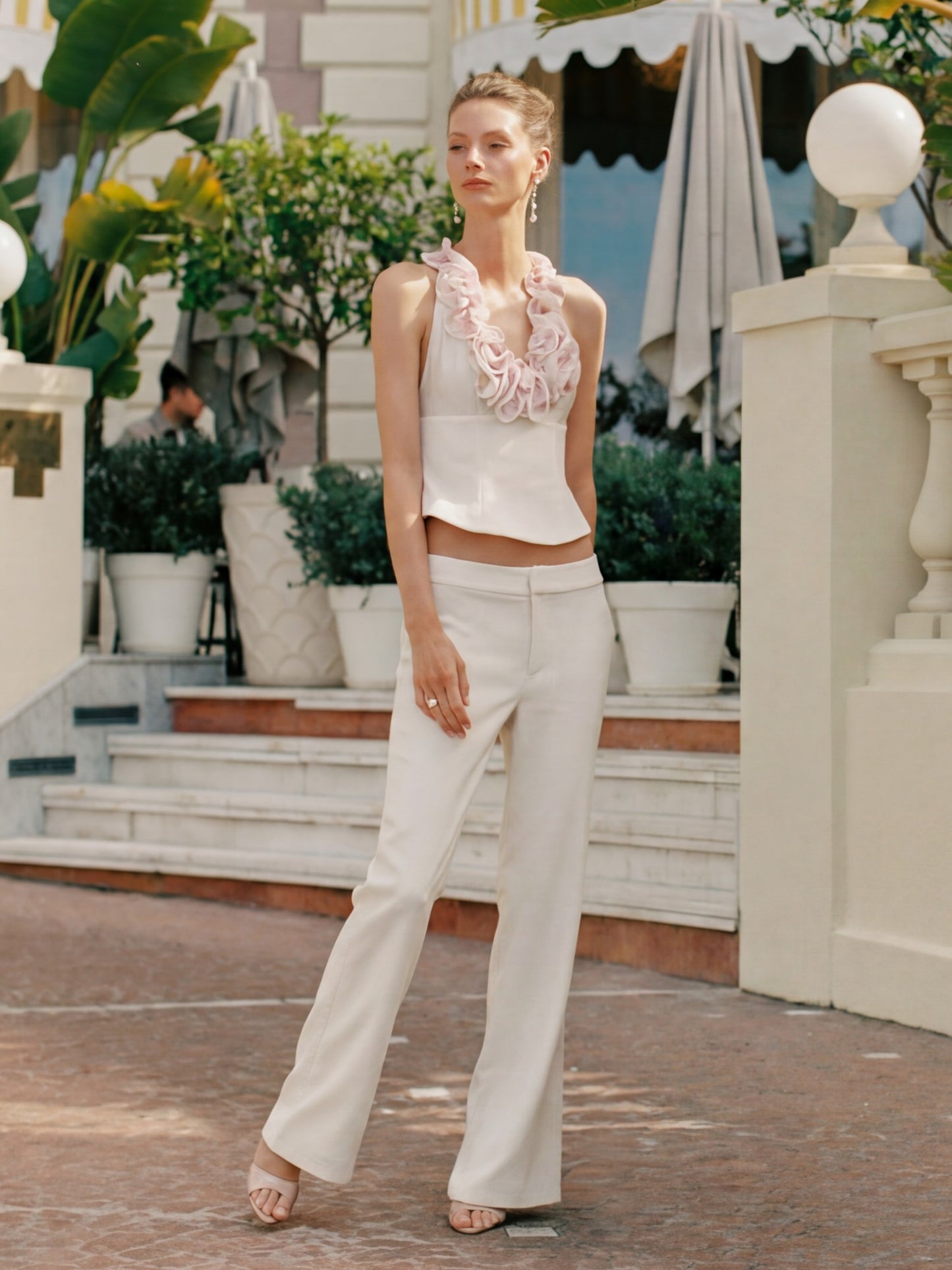 Nana Jacqueline Ella Flared Champagne Pants Champagne