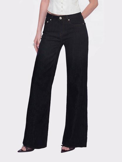 Nana Jacqueline Catalina Wide-Leg Blue Jeans Dark Blue