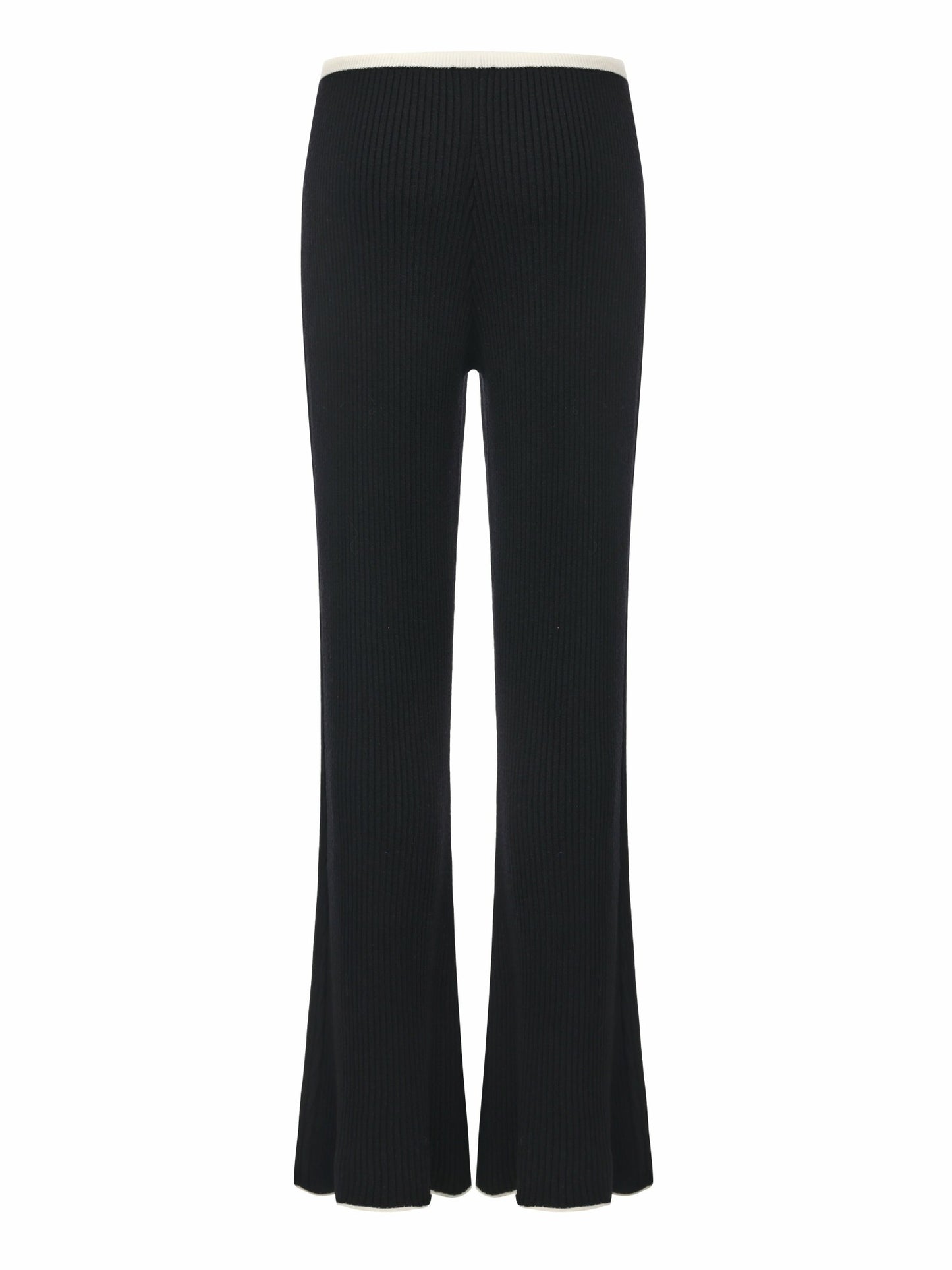Nana Jacqueline Charlotte Contrast-Waist Black Pants Black