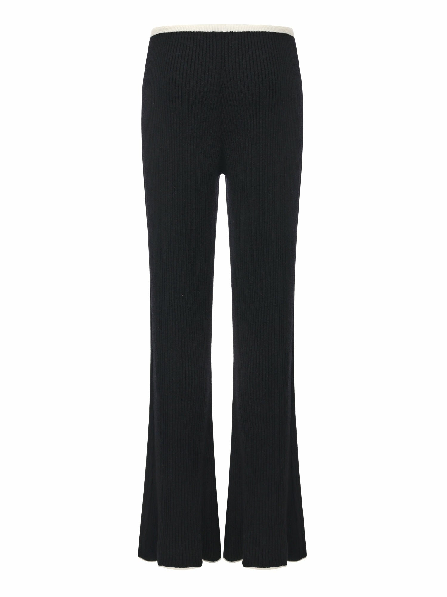 Nana Jacqueline Charlotte Contrast-Waist Black Pants Black