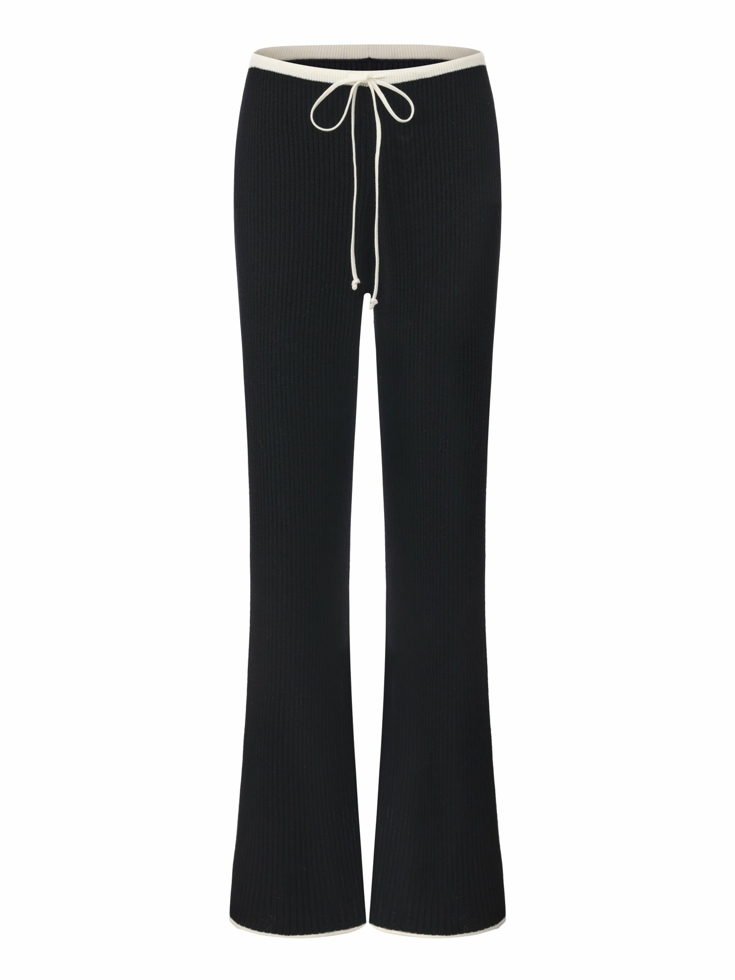 Nana Jacqueline Charlotte Contrast-Waist Black Pants Black