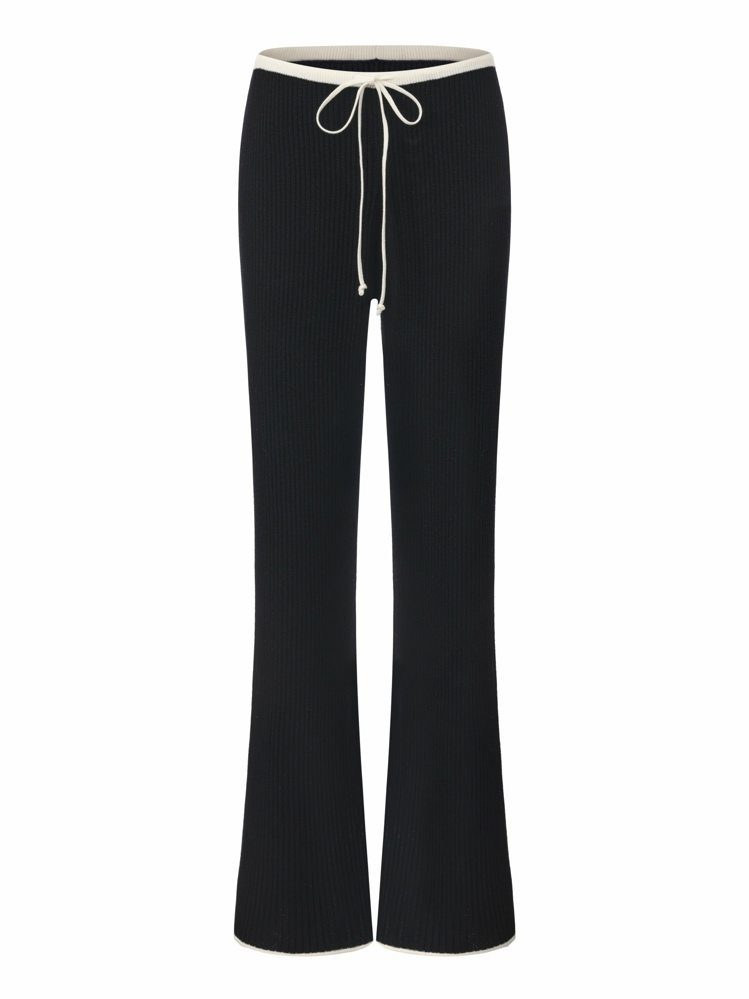 Nana Jacqueline Charlotte Contrast-Waist Black Pants Black