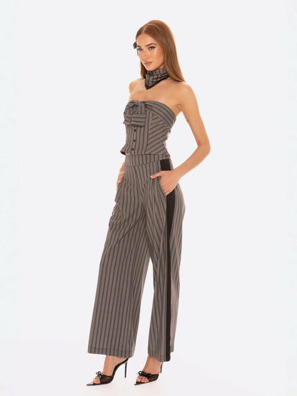 Nana Jacqueline Amber Pants: Gray Pants for Work Outfit Gray