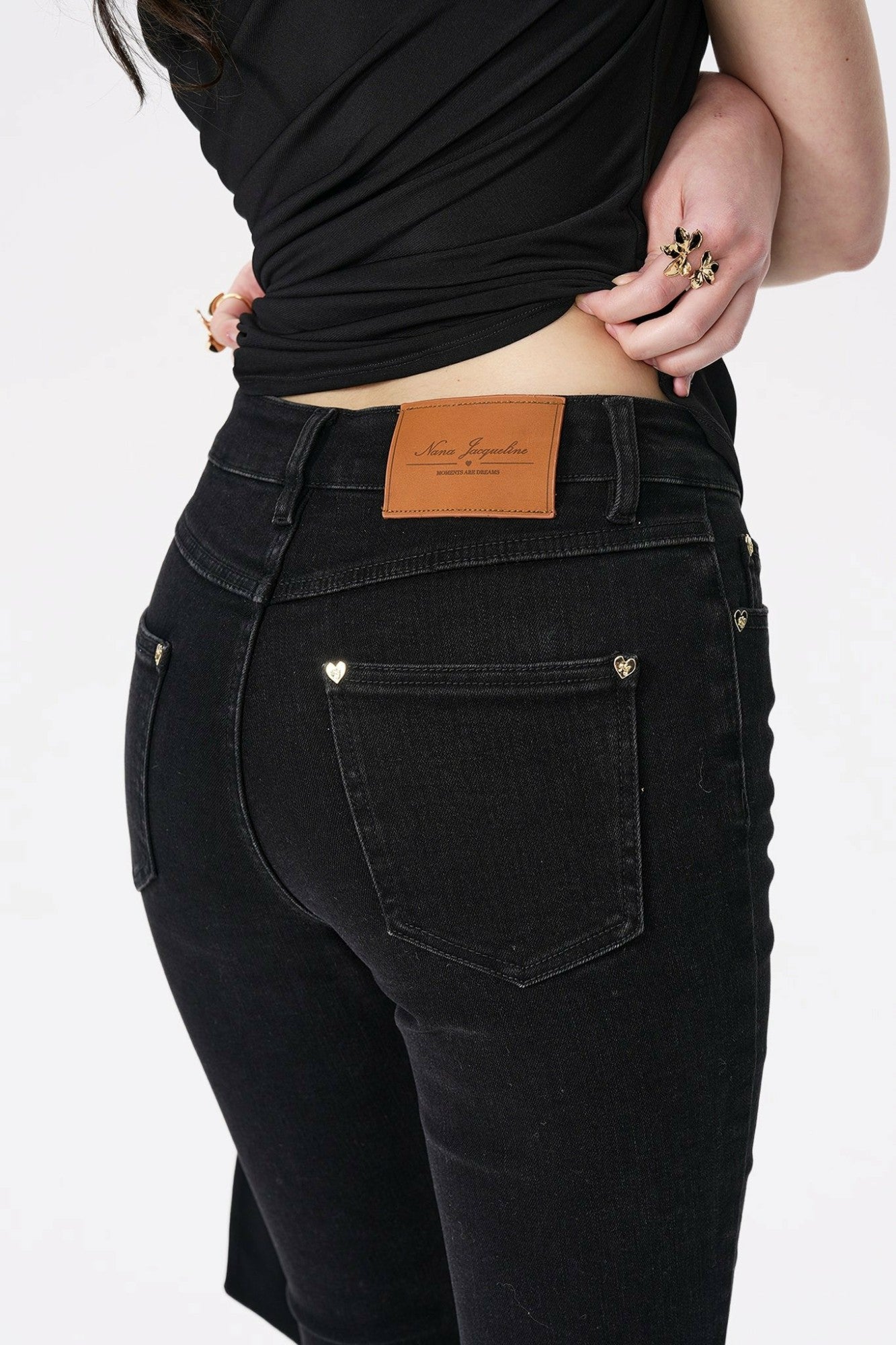 Nana Jacqueline Margaux Jeans: Black Jeans for Date Night Black