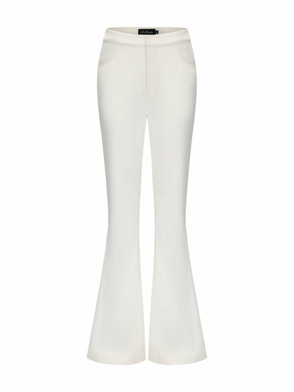 Nana Jacqueline Rachel Pants: White Pants for Resort Brunch White