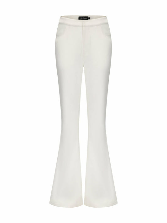 Nana Jacqueline Rachel Pants: White Pants for Resort Brunch White