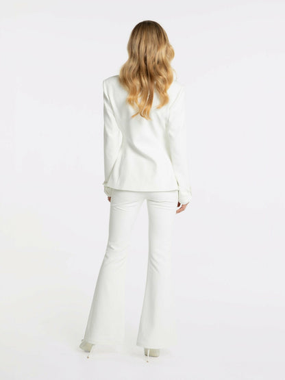 Nana Jacqueline Rachel Pants: White Pants for Resort Brunch White