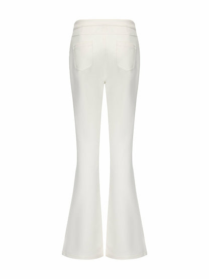 Nana Jacqueline Rachel Pants: White Pants for Resort Brunch White
