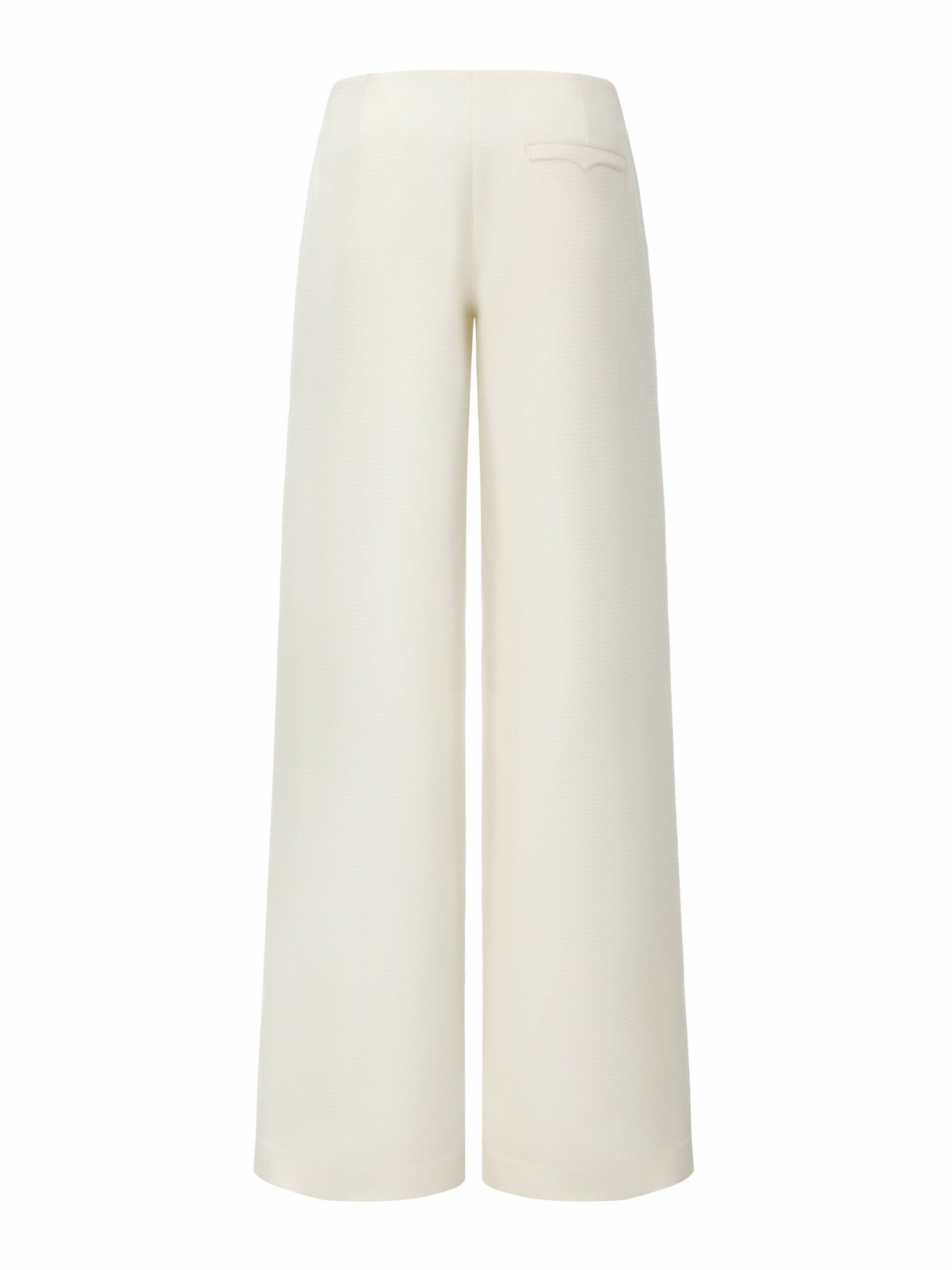 Nana Jacqueline Juliette Textured Wide-Leg White Tailored Pants White