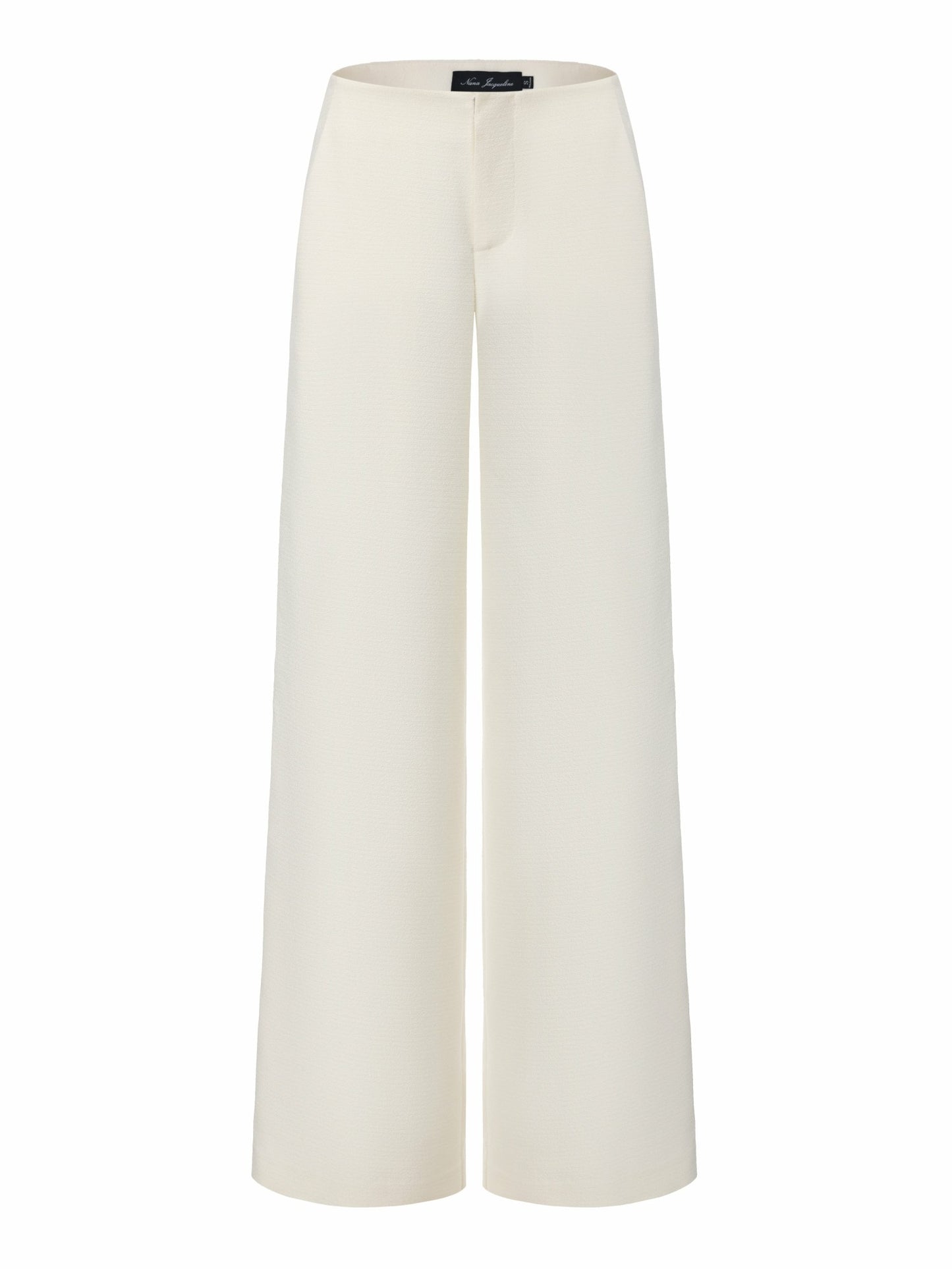 Nana Jacqueline Juliette Textured Wide-Leg White Tailored Pants White