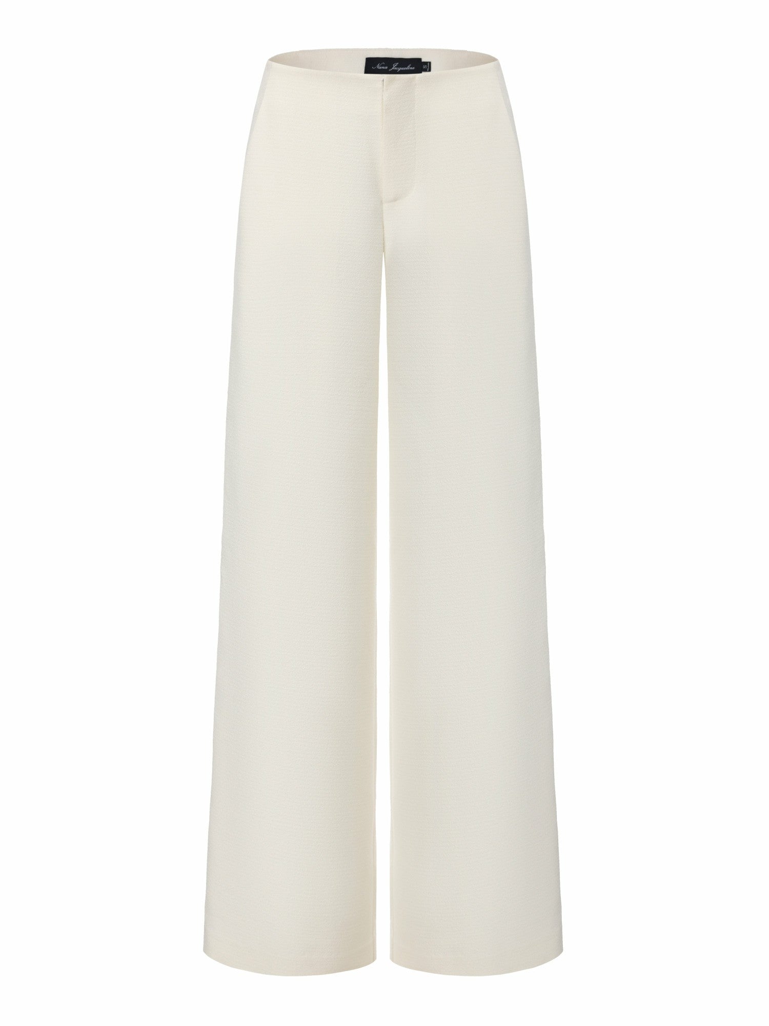 Nana Jacqueline Juliette Textured Wide-Leg White Tailored Pants White