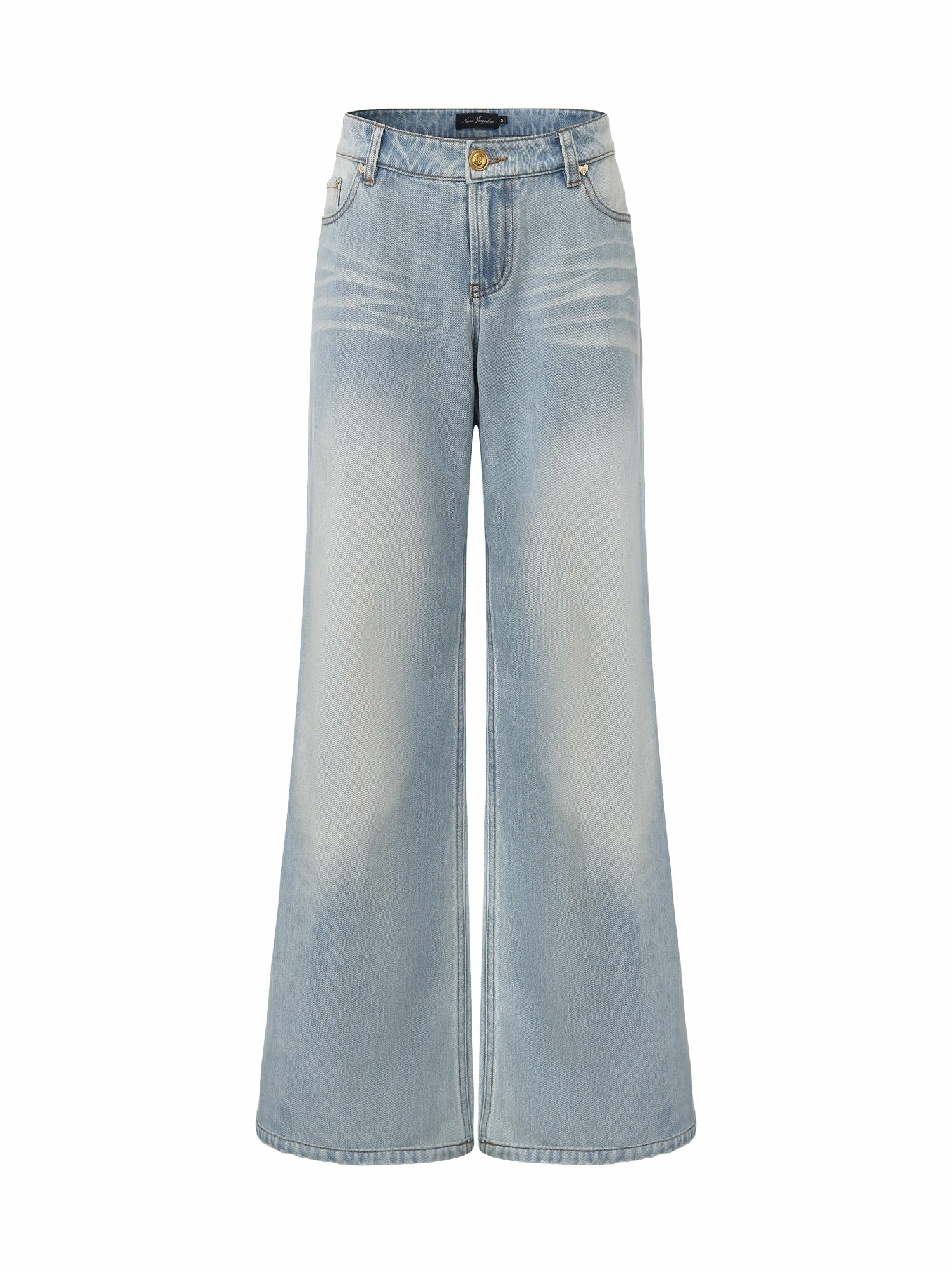 Nana Jacqueline Light Blue Low-Rise Straight Leg Jeans Light Blue