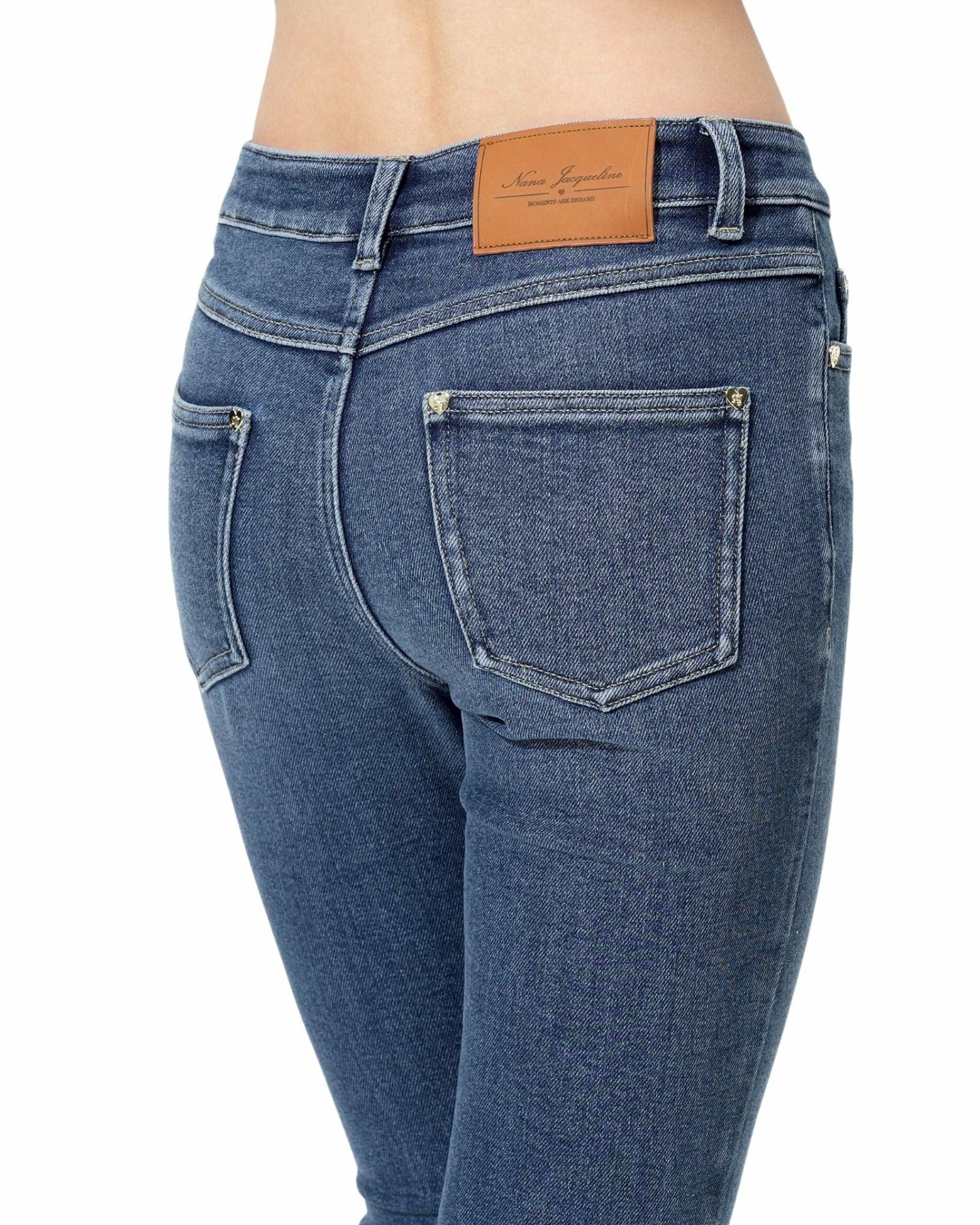 Nana Jacqueline Nicolette Denim: Blue Flare Jeans for Casual Luxury Daytime Blue