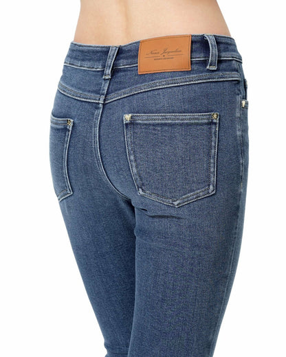 Nana Jacqueline Nicolette Denim: Blue Flare Jeans for Casual Luxury Daytime Blue