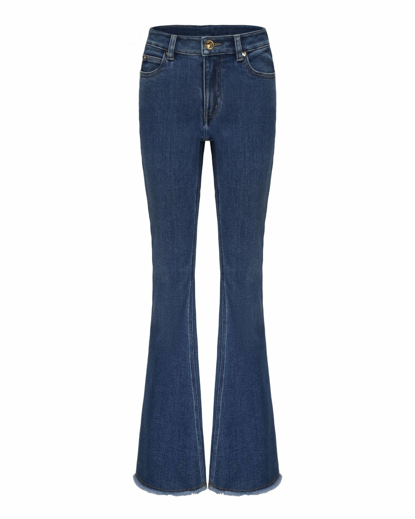 Nana Jacqueline Nicolette Denim: Blue Flare Jeans for Casual Luxury Daytime Blue
