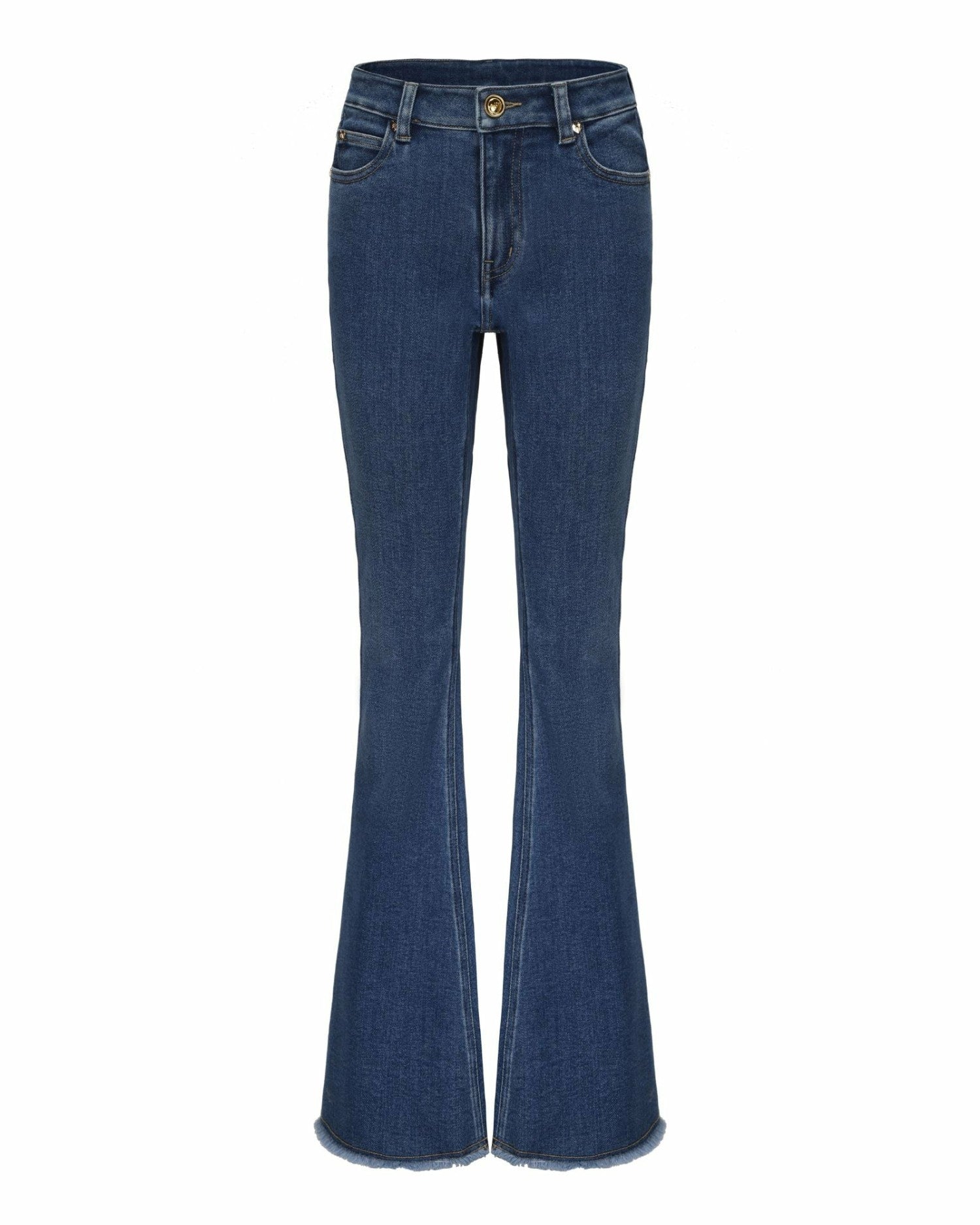 Nana Jacqueline Nicolette Denim: Blue Flare Jeans for Casual Luxury Daytime Blue