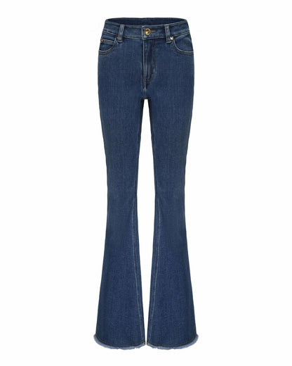 Nana Jacqueline Nicolette Denim: Blue Flare Jeans for Casual Luxury Daytime Blue