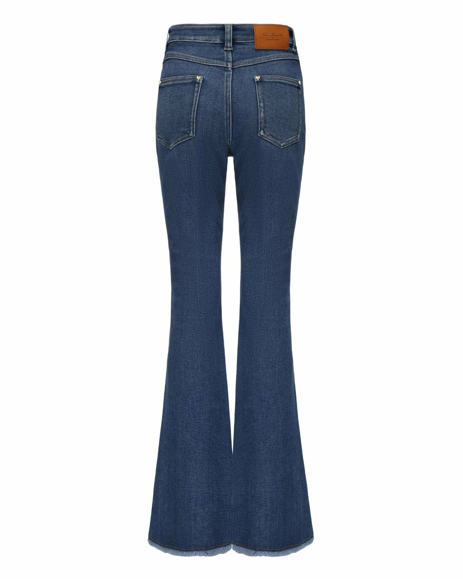 Nana Jacqueline Nicolette Denim: Blue Flare Jeans for Casual Luxury Daytime Blue