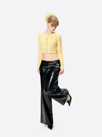 Nana Jacqueline Evie Leather Pants: Black Leather Pants for Date Night Black