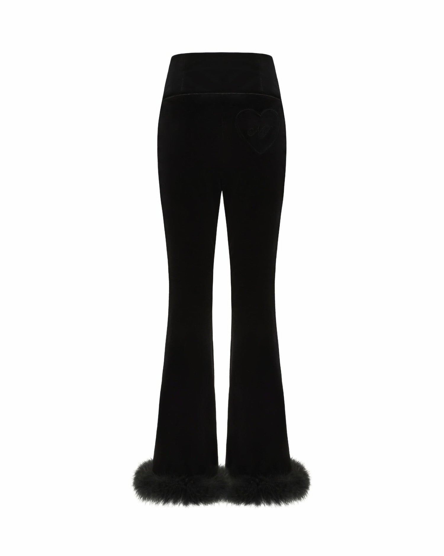Nana Jacqueline Estelle Velvet Pants: Black Velvet Pants for Cocktail Party Black