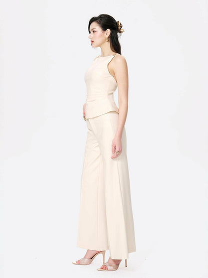 Nana Jacqueline Selena Pants: Beige Pants for Resort Brunch Beige